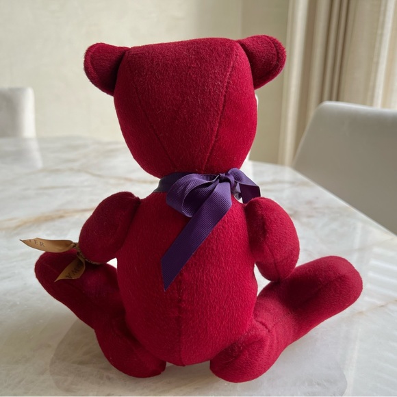 💘 Teddy Bear JAY STRONGWATER “TRUMAN” Red Jewel Plush Cashmere with mini Frame - Picture 4 of 10